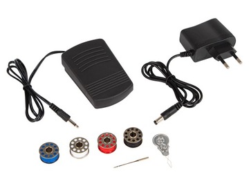 НАСТОЯЩАЯ ШВЕЙНАЯ МАШИНА ДЛЯ ДЕТЕЙ ПОРТАТИВНЫЙ БЛОК ПИТАНИЯ КРЫШКА ИГОЛЬНАЯ НИТЬ