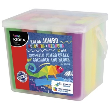 KREDA CHODNIKOWA KOLOROWA JUMBO + NEONOWA 20 szt