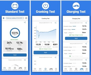 ТЕСТЕР АККУМУЛЯТОРА 6 В 12 В Bluetooth 5.0, польский
