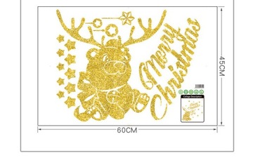 Рождественские креативные милые стеклянные наклейки, наклейки на окна