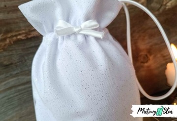 Причастие ~ Мешочек/мешочек для причастия ~ серебряный блеск