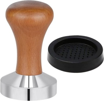 TAMPER UBIJAK DO KAWY ESPRESSO 51 MM DREWNIANY UCHWYT MOCNY SOLIDNY BARISTA