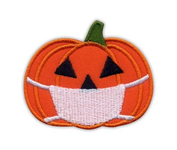 Naszywka DYNIA w maseczce, pumpkin Halloween HAFT