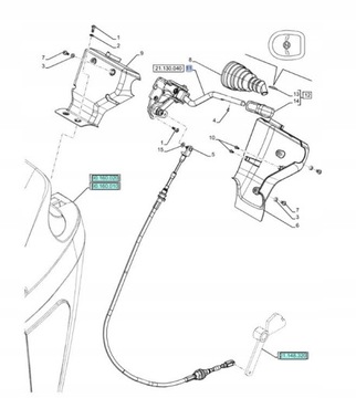 Linka rewersu New Holland TD5 47980701 CNH