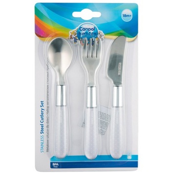 CANPOL SZTUĆCE DLA DZIECI STAL ŁYŻKA WIDELEC NÓŻ