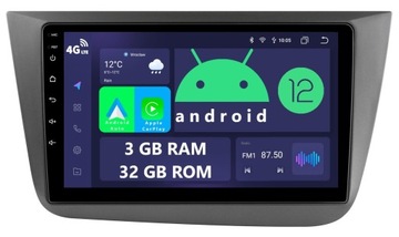 RADIO 2DIN NAWIGACJA ANDROID SEAT ALTEA XL 3/32GB DSP CARPLAY LTE