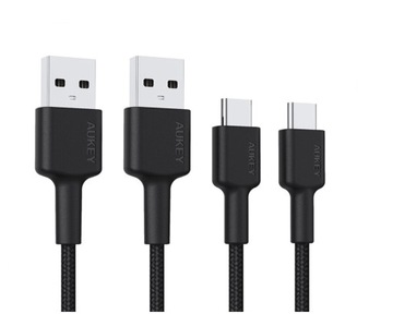 AUKEY CB-CMD29 Kable USB-C nylonowe PD 60W 3A 2szt