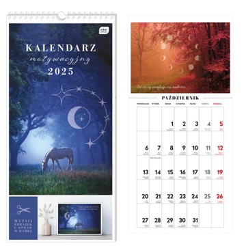 KALENDARZ ŚCIENNY 2025 MOTYWACYJNY NA ŚCIANĘ MAGIA 22 X 46 CM INTERDRUK