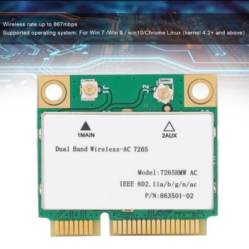 Двухдиапазонный беспроводной адаптер Mini PCIE Wi-Fi