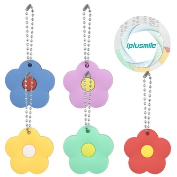 WHITE KEY COVERS HOME ID BADGES FLOWER PENDANTS