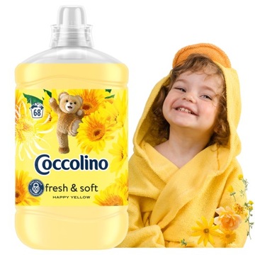 Coccolino 1,7l happy yellow Płyn do płukania tkanin 1,7L wydajny