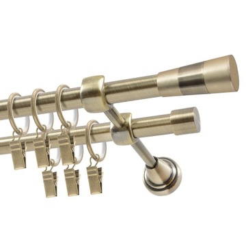 Двойной металлический карниз 16 мм 300 см на колесиках