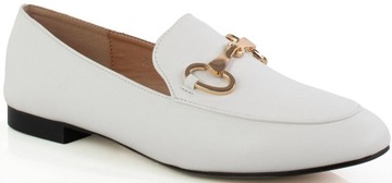 МОКАСИНЫ, ЧЕРНЫЕ ТУФЛИ, ЦЕПЬ, ЭКО-КОЖА 38