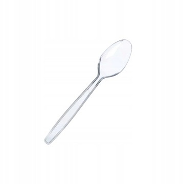 Łyżeczki plastikowe sztućce mocne grube transparentne 14cm LUX 100szt