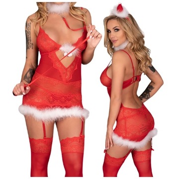Mikołajka Strój Komplet bielizny Mikołajkowej L/XL