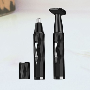 Мужская бритва для бороды + триммер, портативная бритва для носа