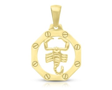 Złota zawieszka znak zodiaku Skorpion pr. 585 wisiorek