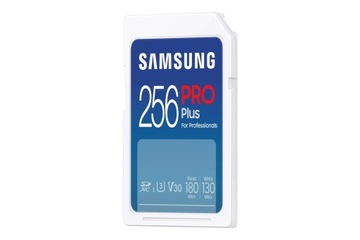 Карта памяти Samsung SDXC PRO Plus 2023 256 ГБ V30 U3 UHS-I (180 МБ/с)