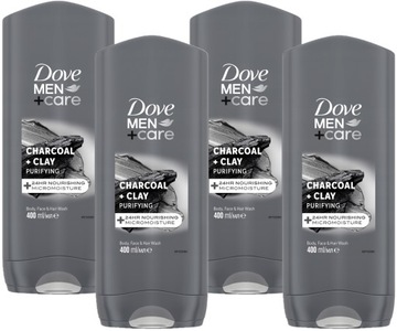 DOVE Men+Care żel pod prysznic dla mężczyzn Charcoal 4x400 ml