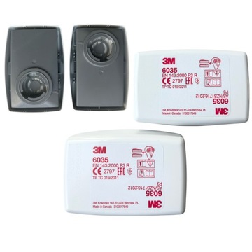 НАБОР ПОЛУМАСКИ АНТИПЫЛЕВАЯ 3М 7502 + ФИЛЬТРЫ 6035