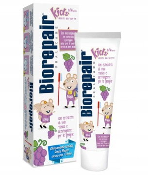 BioRepair KIDS 0-6lat Pasta do zębów 50ml Winogron