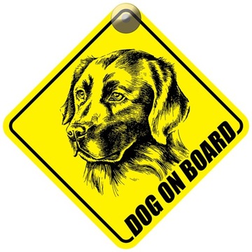 DOG ON BOARD - PRZYSSAWKA DO SAMOCHODU - 008