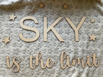 Деревянная настенная надпись SKY is the limit 3D надпись украшение стены HIT