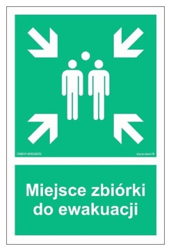 Miejsce zbiórki do ewakuacji tabliczka 15x23 świec