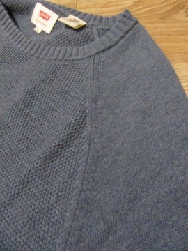 LEVI'S męski niebieski klasyczny sweter bawełna L