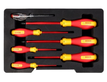 Набор из 6 изолированных отверток Torx 1000 В + тестер напряжения BOSCH VDE