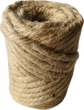 SZNUREK JUTOWY JUTA 74/4 kolor naturalny brązowy gruby 200g 19m
