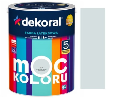 DEKORAL MOC KOLORU FARBA LATEKSOWA AKRYLIT W SZARY PLATYNOWY 5L