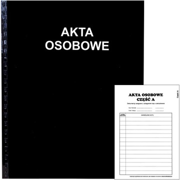 Teczka akta osobowe z bindą czarne Konfex T-03