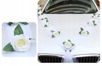 Svadobná dekorácia auto ozdoby na auto na svadbu