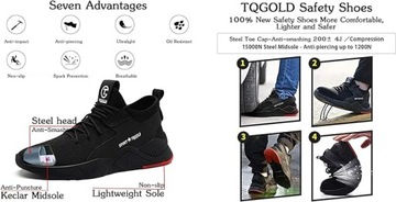 Sportowe buty ochronne Tqgold, dla mężczyzn i kobiet, 41 EU