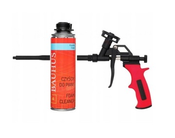 BAUHUS Pistolet do Pianki Montażowej PREMIUM Teflon TFL + Czyścik 500ml