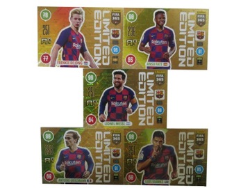 FIFA 365 2021 5 KART LIMITED BARCELONA MESSI FATI DE JONG SUAREZ GRIEZMANN