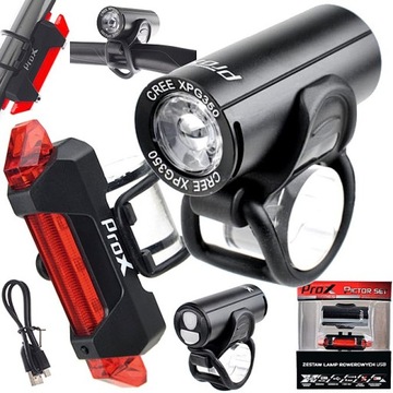 LAMPY ZESTAW PROX PICTOR SET CZARNE 350+10 LM USB