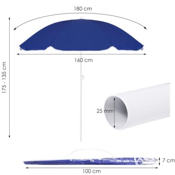 СКЛАДНОЙ ПЛЯЖНЫЙ САДОВЫЙ ЗОНТ XXL