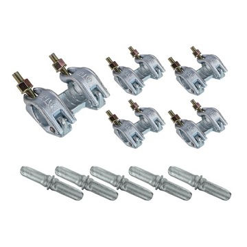 Trzpień centrujący 5x + złącze wzdłużne 48,3mm 5x Zestaw