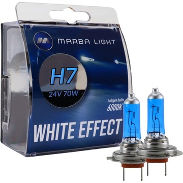 ŻARÓWKI H7 24V 70W MARBA WHITE EFFECT CIĘŻAROWE