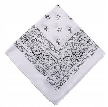 CHUSTKA BANDAMKA CHUSTA BANDANA APASZKA BIAŁA