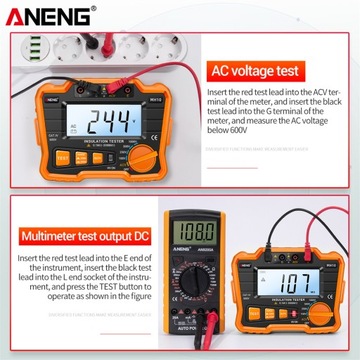 Цифровой тестер сопротивления изоляции ANENG MH10