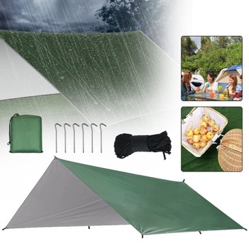 PLANDEKA NAMIOTOWA 3 X 3 M DO HAMAKA OUTDOOROWEGO, PLANDEKA NA KEMPING