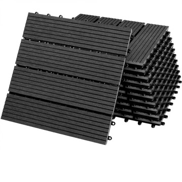 DEUBA Płytki Tarasowe WPC 30x30 1 sztuka Antracyt
