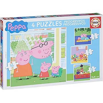 Educa Borrás Peppa Pig - Progressive Puzzles,6 - 9 - 12 - 16 Pieces 15918