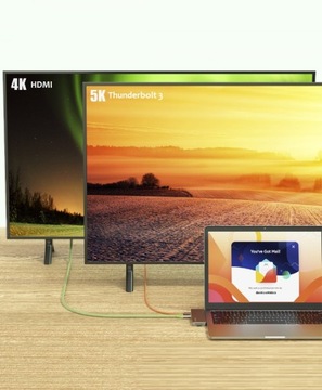 4Apple.pl Адаптер-концентратор 2x USB-C HDMI 4x USB Macbook Pro Air M1 M2 M3