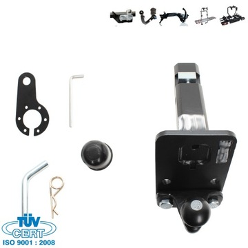 БУКСИРОВОЧНЫЙ КРЮК США ПЕРЕХОДНИК ШАРИКОВЫЙ 51x51 мм РЕГУЛИРОВКА