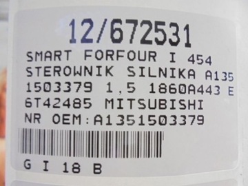 FORFOUR I 454 JEDNOTKA A1351503379 1,5 1860A443