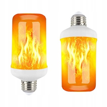 4XŻARÓWKA LED IMITUJĄCA ŻYWY PŁOMIEŃ OZDOBNAE27 7W